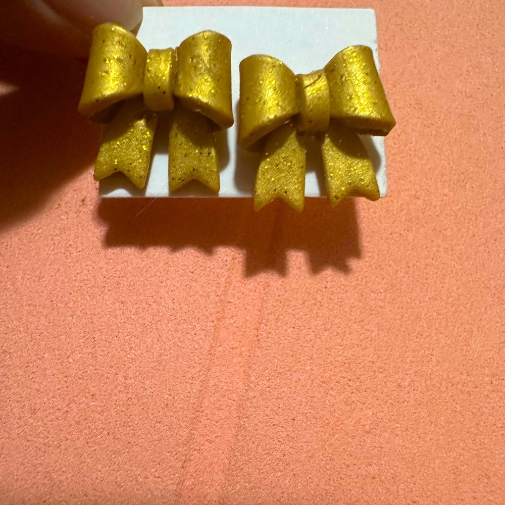 Gold Bow Earrings